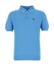Prada Turquoise Cotton Polo Shirt italist at Italist